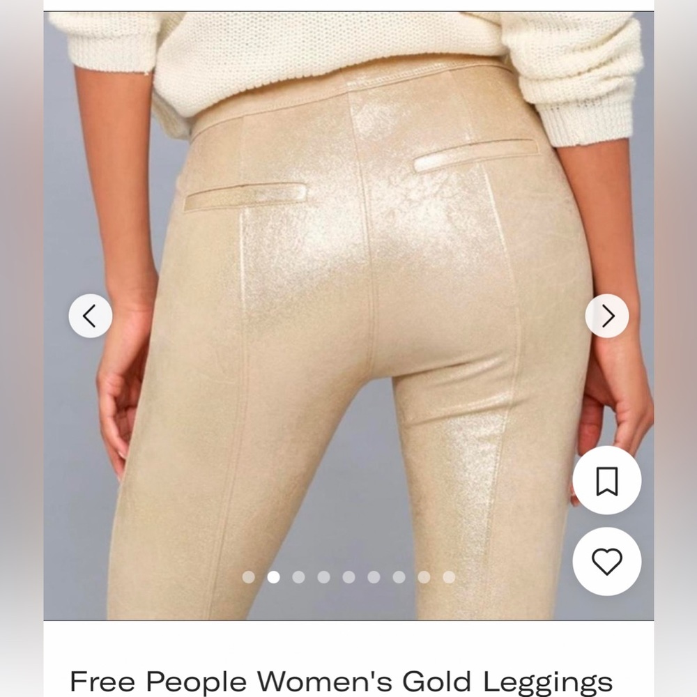 🌟🌟🌟FREE PEOPLE GOLD LEGGINGS NWT SIZE 24 🌟🌟🌟